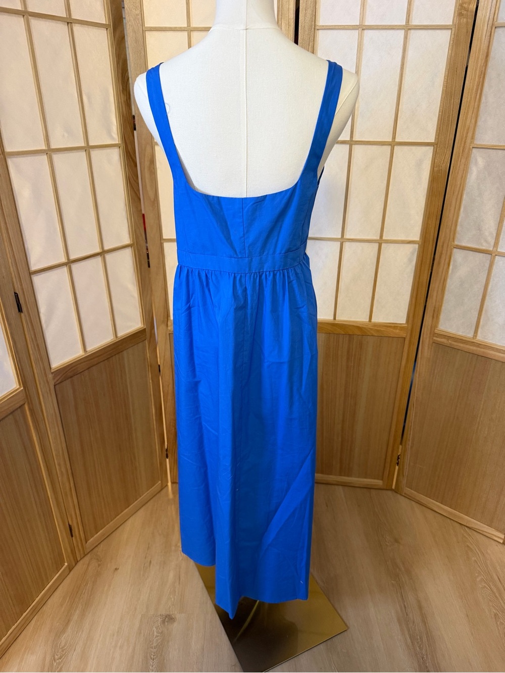 Banana Republic Bright Blue Deep V Midi Dress - Picture 4 of 4